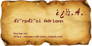 Árpási Adrienn névjegykártya