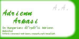 adrienn arpasi business card